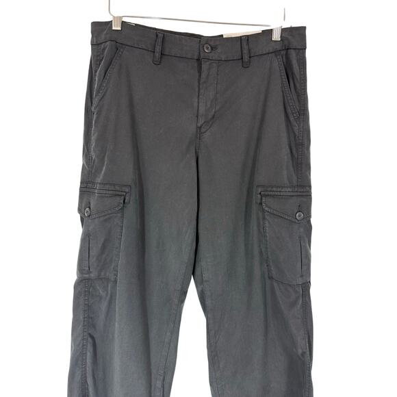 NWT American Eagle Dreamy Drape Stretch Cargo Pants Black Sz 10 Short Wide Leg - Picture 4 of 9